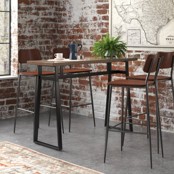 Steelside Northside Metal Base Dining Table Reviews Wayfair
